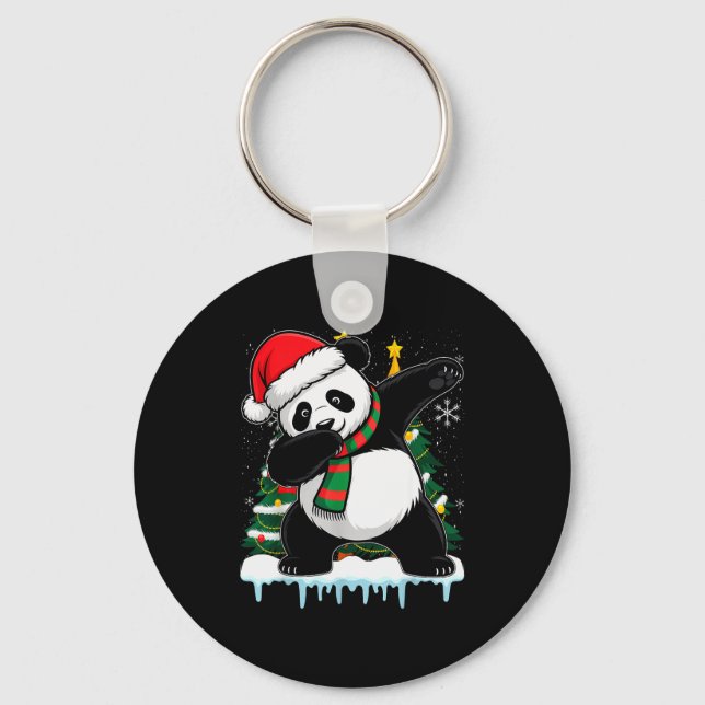 Llavero Dabbing Panda Santa Christmas Kids Boys Men Xmas B (Anverso)