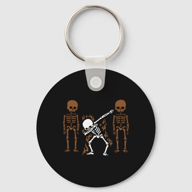 Llavero Dabbing Skeleton Dab Dance Halloween Regalo (Anverso)