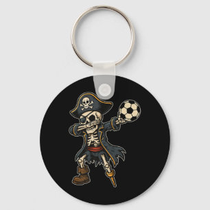 Llavero Dabbing Skeleton Pirate Soccer Halloween Pirate Da