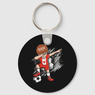Llavero Dabbing Soccer Boy - Jersey de Canadá Fútbol Canad