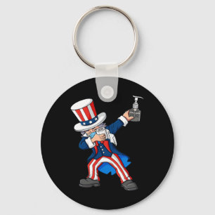 Llavero Dabbing Uncle Sam En Una Máscara 4 De Julio Dab Fu