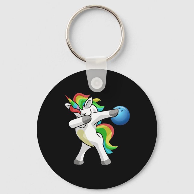 Llavero Dabbing Unicorn Bowler Bowler Dab Dance Rai (Anverso)