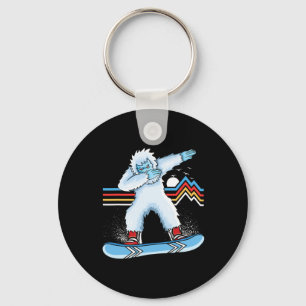 Llavero Dabbing Yeti Vintage Snowboard Retro Sno