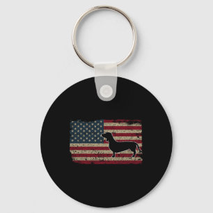 Llavero Dachshund bandera de América regalo patriótico del