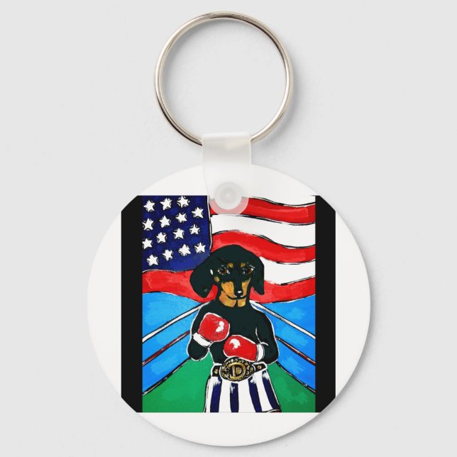 Llavero Dachshund Boxer (Anverso)