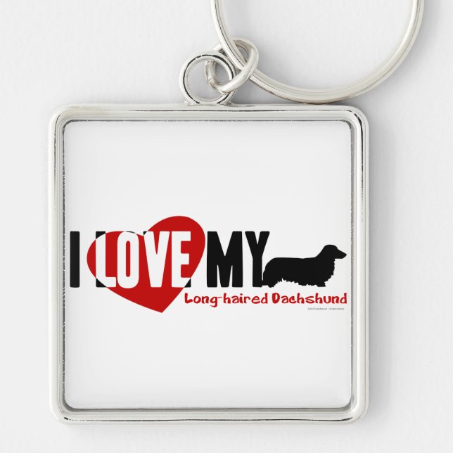 Llavero Dachshund [Cabello largo] (Frente)