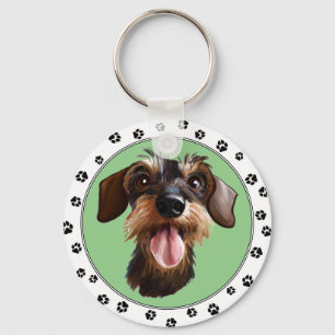 Llavero Dachshund con cable