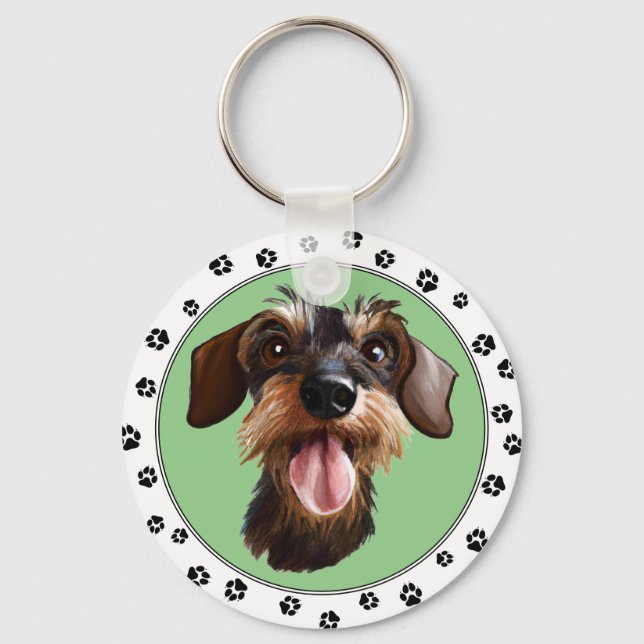 Llavero Dachshund con cable (Anverso)