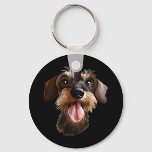 Llavero Dachshund con cable