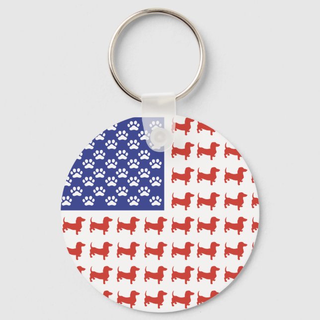 Llavero Dachshund de Estados Unidos (Anverso)