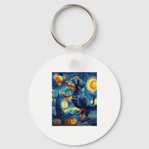 Llavero Dachshund de van gogh estrery night halloween Funn
