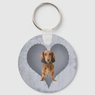Llavero Dachshund del corazón