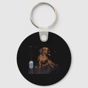 Llavero Dachshund Divertido Fumando Cigarrillo Cerveza Gen