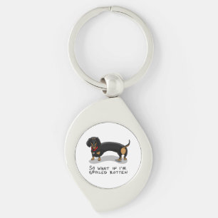 Llavero Dachshund Dog (S black & tan) podrido podrido (S b