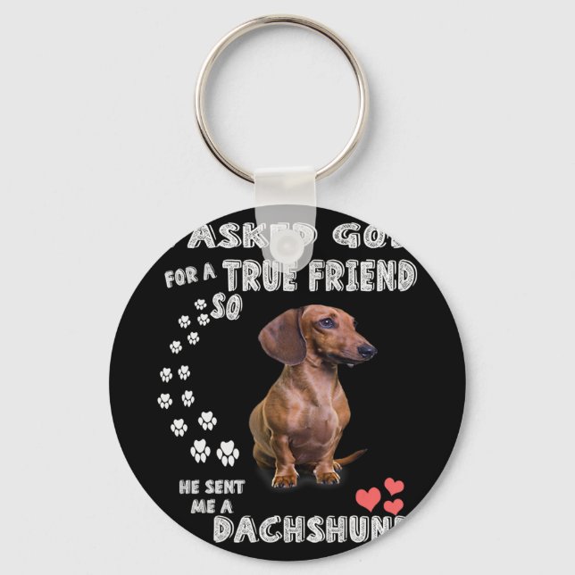 Llavero Dachshund Doxie Chica Regalos Dachshund Mom (Anverso)