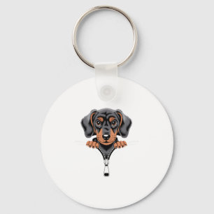 Llavero Dachshund escudriñando fuera del Ilustracion del c