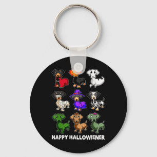 Llavero Dachshund Feliz Halloweiner Diversión Halloween Pe