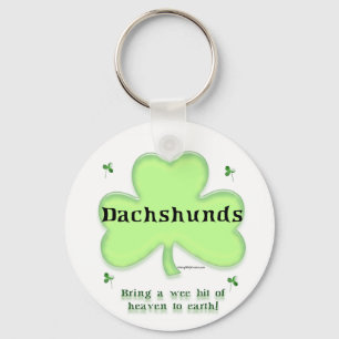 Llavero Dachshund Heaven; el día de San Patricio Dachshund