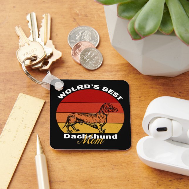 Llavero Dachshund - La mejor mamá del mundo en Dachshund (Escritorio )