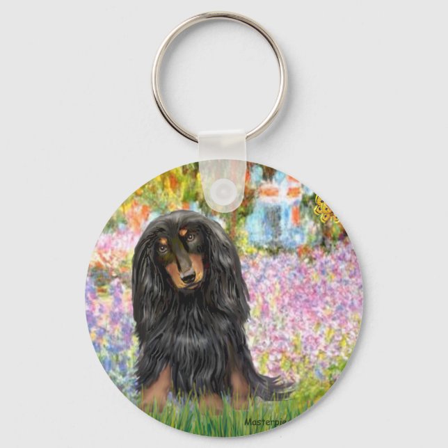 Llavero Dachshund (LH-BT) - Jardín (Anverso)