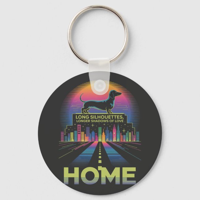 Llavero Dachshund Long Silhouettes, Longer Shadows Of Love (Anverso)
