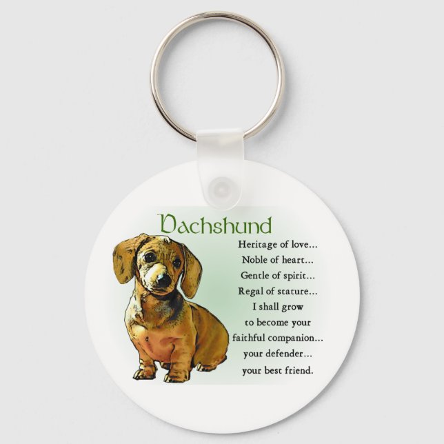 Llavero Dachshund Lover Regalos (Anverso)
