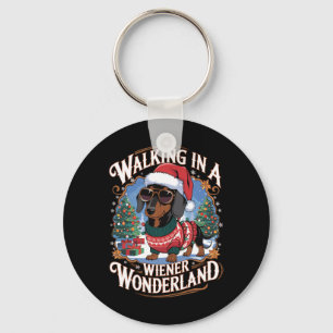 Llavero Dachshund Navidades de Santa Hat disfrazados Perro