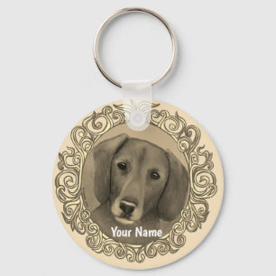 Llavero Dachshund Ornamentado