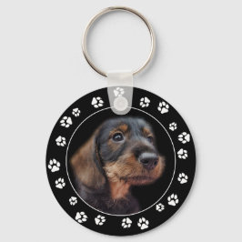 Llavero Dachshund Puppy Paw con cable Imprime Keychain