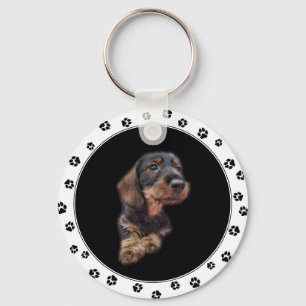 Llavero Dachshund Puppy Photo Keychain