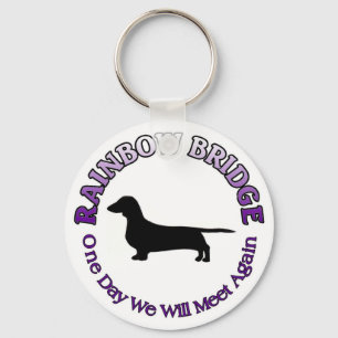 LLAVERO DACHSHUND RAINBOW BRIDGE KEYCHAIN