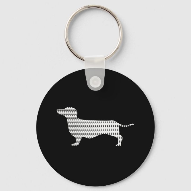 Llavero Dachshund Silhouette De Muchos (Anverso)