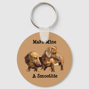 Llavero Dachshund Smoothies Keychain
