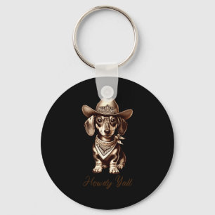 Llavero Dachshund Vaquero Perrito Salchicha Lindo Vaquero