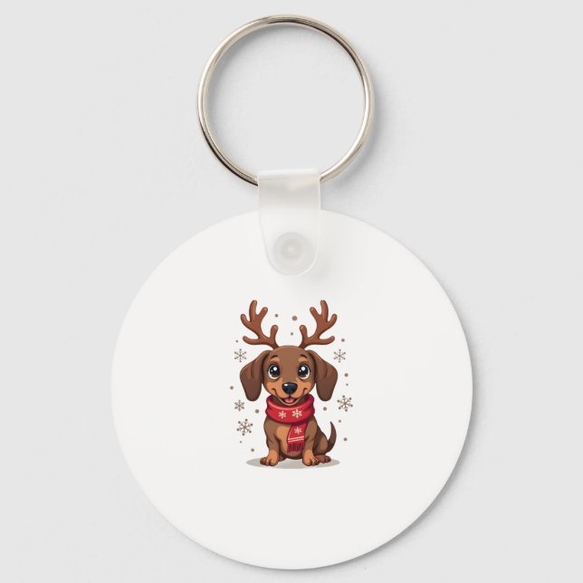 Llavero Dachshund Winter Joy (Anverso)