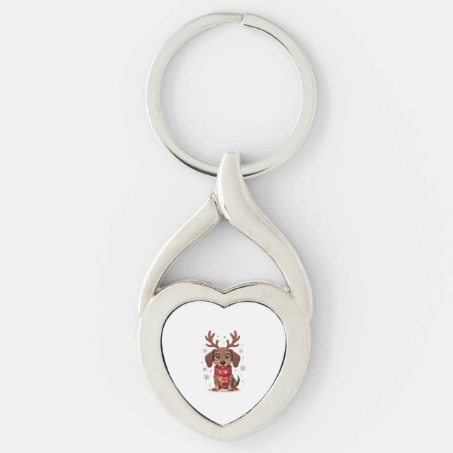 Llavero Dachshund Winter Joy (Anverso)