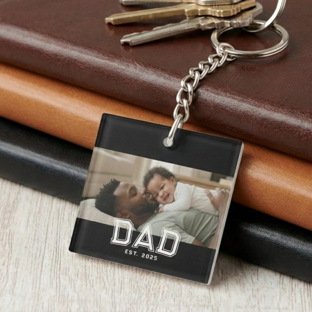 Llavero Dad Established Black Bold Photo (Subido por el creador)