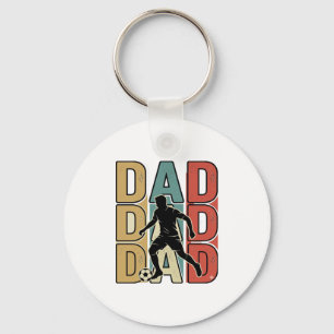 Llavero Dad Fútbol Grabado Vintage Diseño Vectorial_1