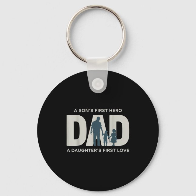Llavero Dad Holding Kids Family Silhouette Father Quote  (Anverso)