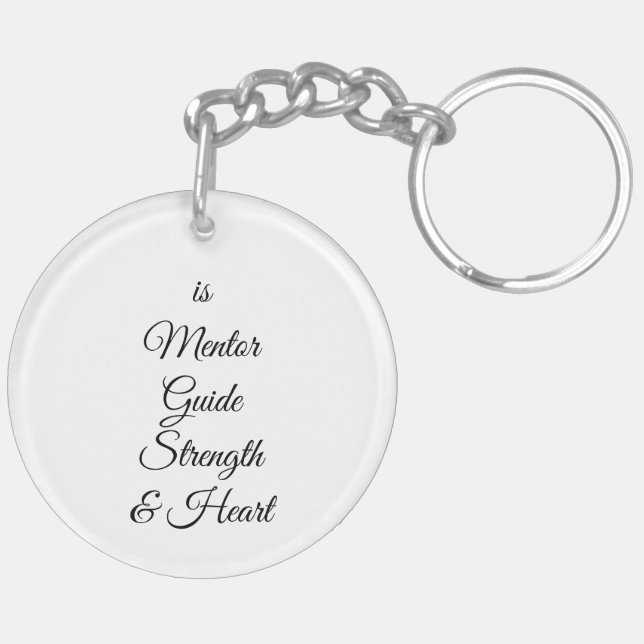 Llavero Dad Is Mentor, Guide, Strength & Heart Keychain (Izquierda Bajo)
