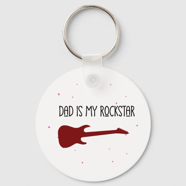 Llavero Dad is my rockstar (Anverso)