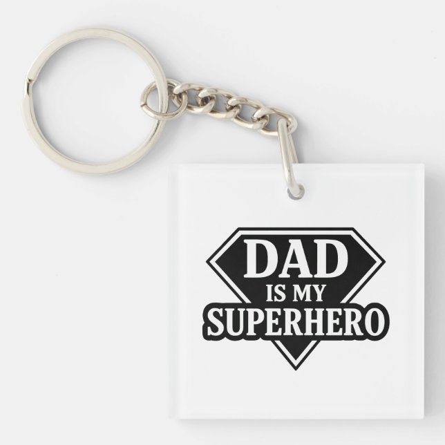 Llavero Dad is my superhero (Frente)