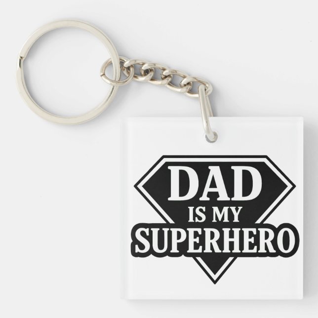 Llavero Dad is my superhero (Frente)