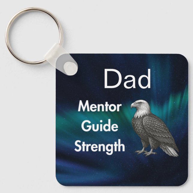 Llavero Dad Mentor Guide Strength & Heart Keychain Eagle (Anverso)
