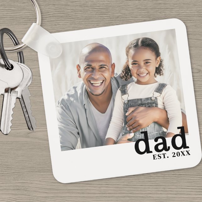 Llavero Dad Photo (Dad Established Personalized Photo keychain)
