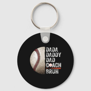 Llavero Dada Daddy Dad Bruh Entrenador de béisbol Funny F