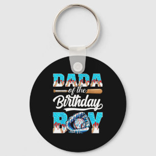 Llavero Dada del helado de béisbol del niño de cumpleaños 