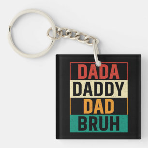 Llavero Dadá papá papá papá Bruh, un divertido retro el dí