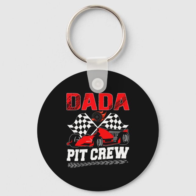 Llavero Dada T Crew Racing Family Race Car Birthday Boy  (Anverso)