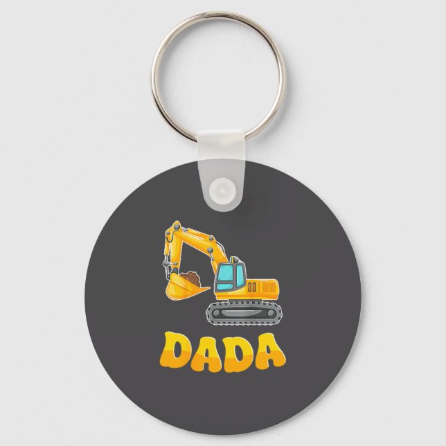 Llavero Dada The Birthday Boy Excavator Construction Famil (Anverso)